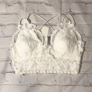 New White Lace Bralette with padding